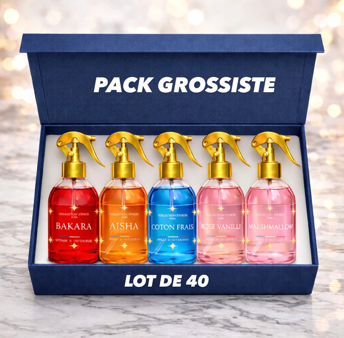 Lot de 40 spray textile - Collection étoilée