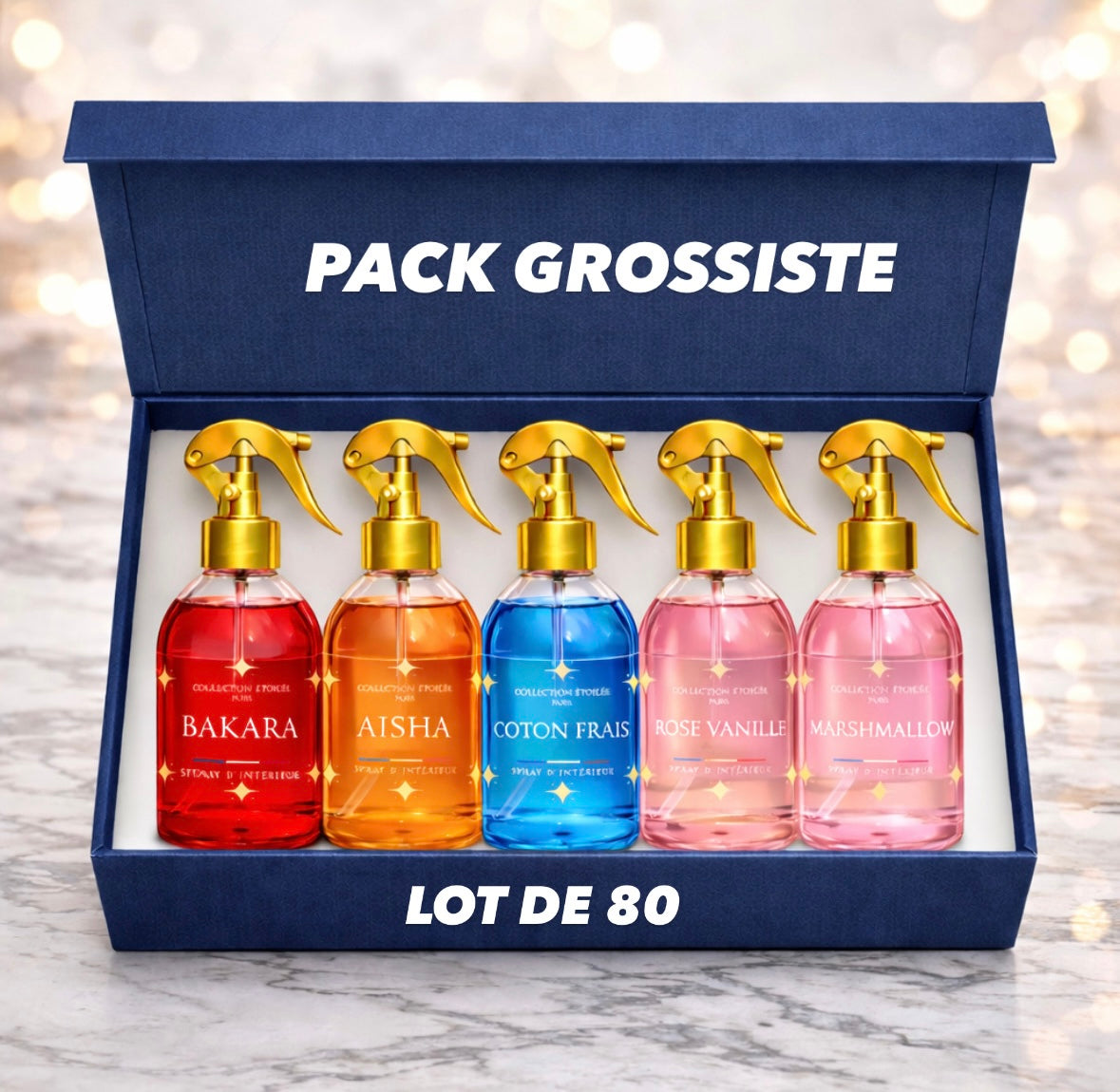 Lot de 80 spray textile - Collection étoilée