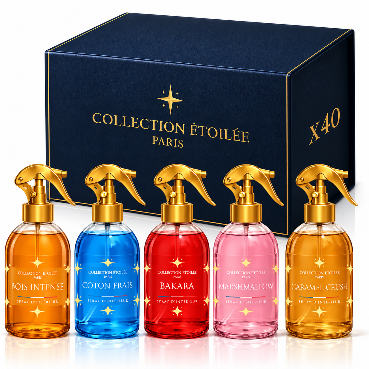 Lot de 40 spray textile - Collection étoilée