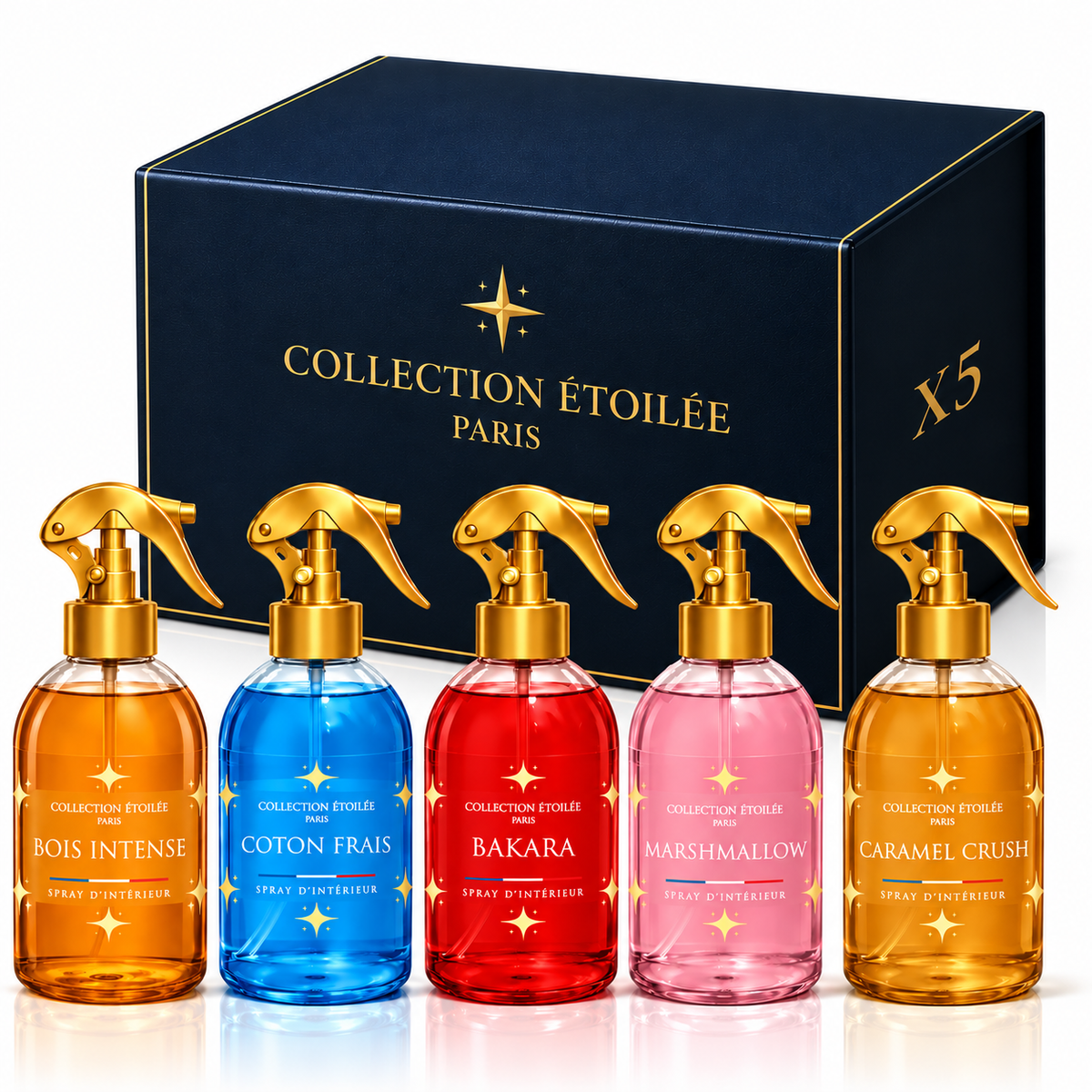 Lot de 5 spray textile - Collection étoilée