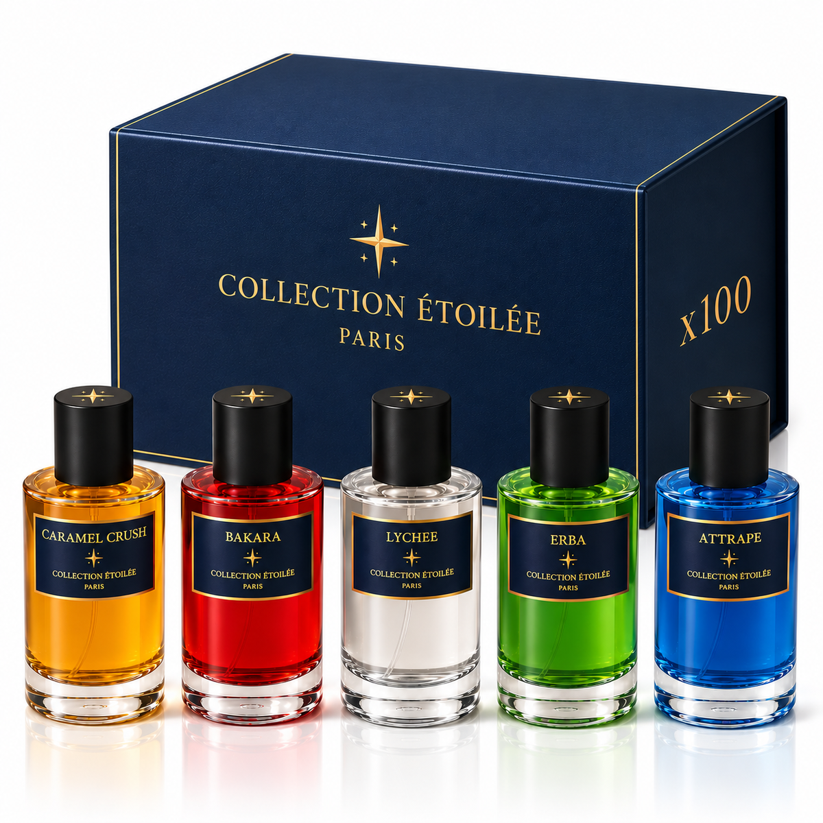 Lot de 100 parfums - Collection étoilée