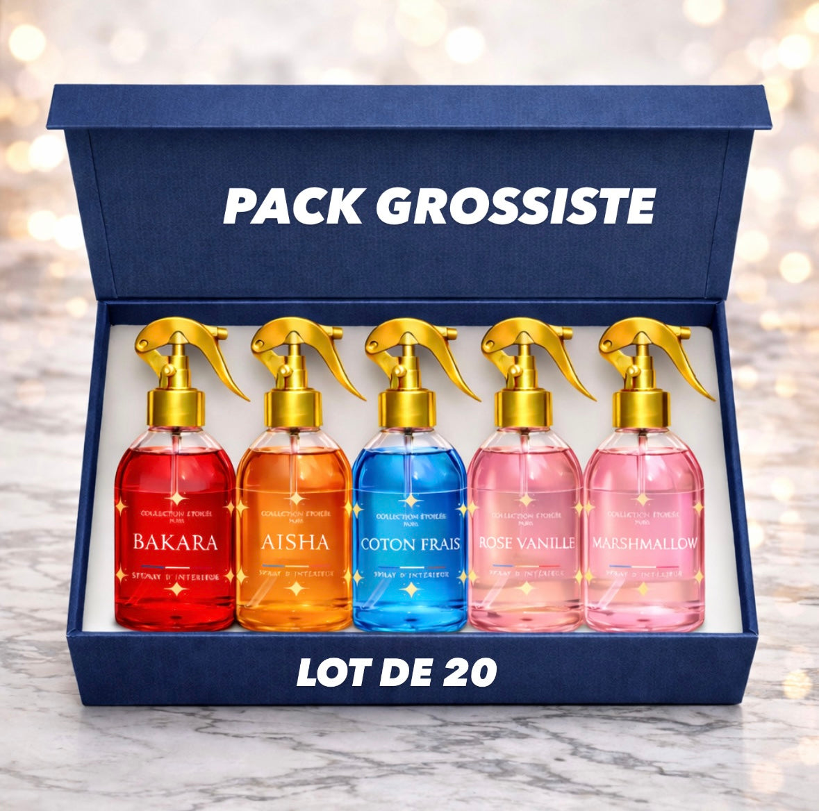 Lot de 20 spray textile - Collection étoilée