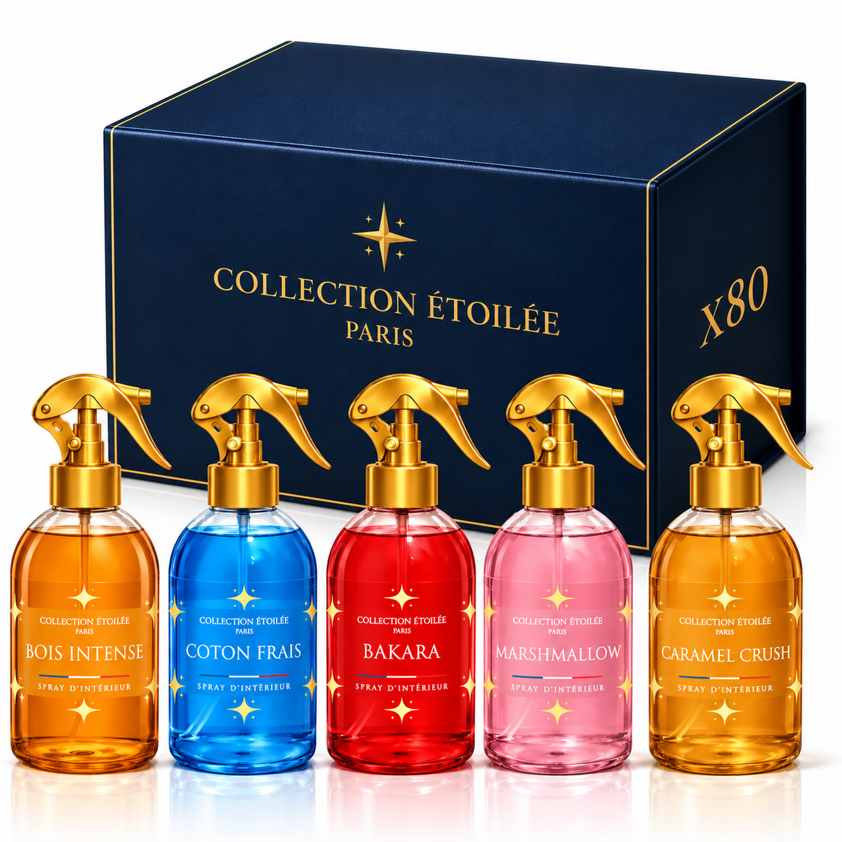 Lot de 80 spray textile - Collection étoilée